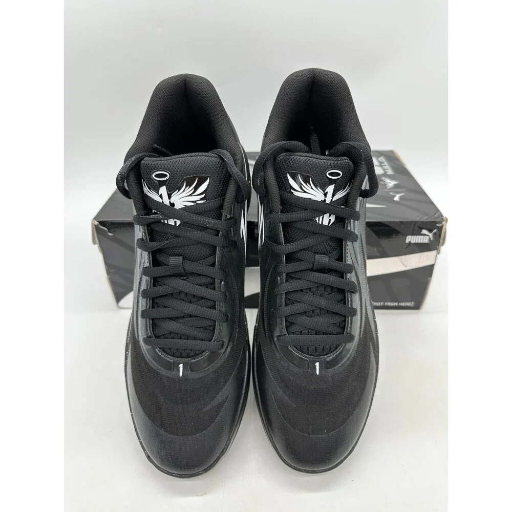 Puma MB.02 X Lamelo Ball Men's Size 12 Triple Black basketball Shoes 379420 01